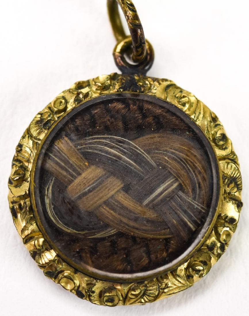 Antique 19th C Mourning Locket Necklace Pendant (1 of 5)
