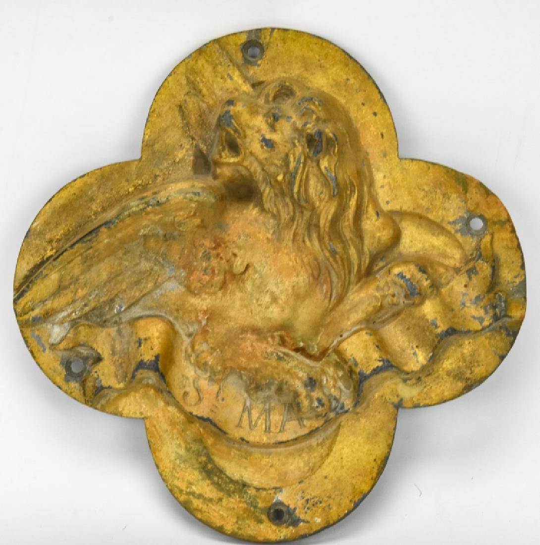 Venice, Italy Saint Mark's Lion Ormolu Wall Plaque (1 of 6)