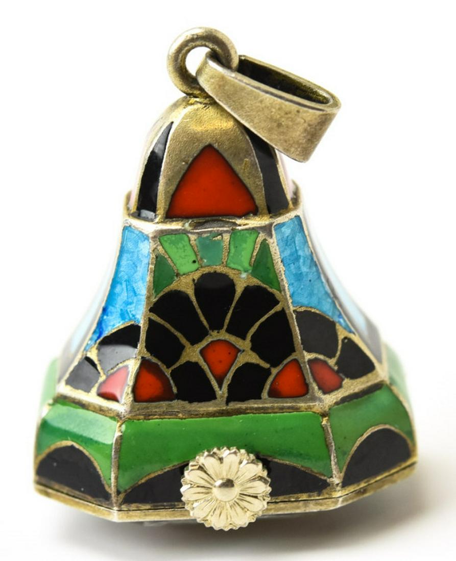 Antique Art Deco Enamel Swiss Watch Pendant (1 of 5)