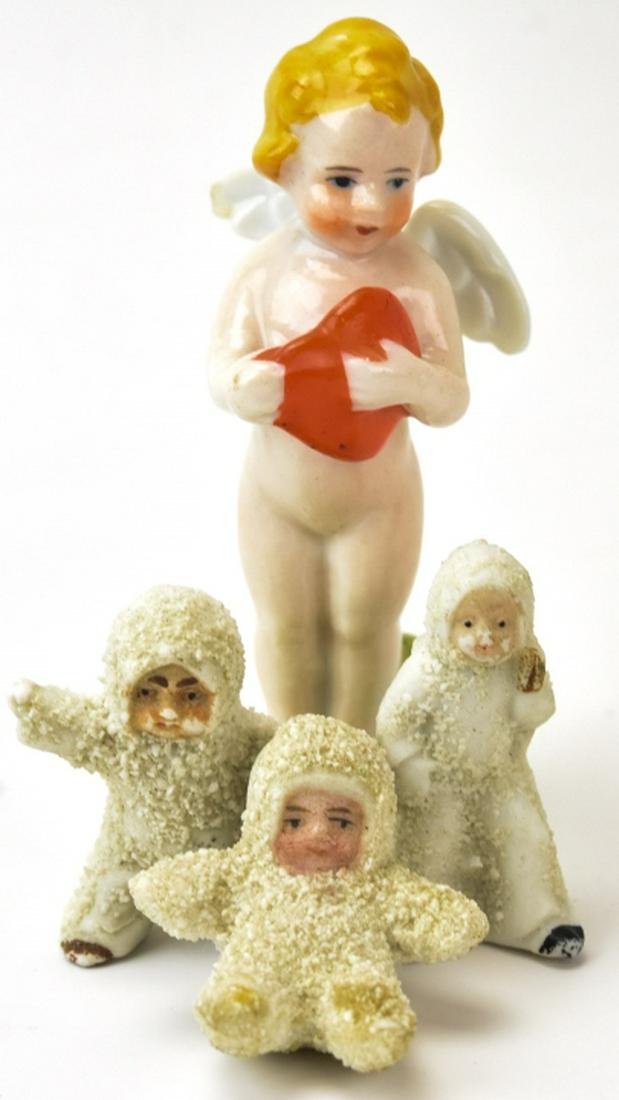 Antique German Miniature Snow Babies & Valentine (1 of 6)