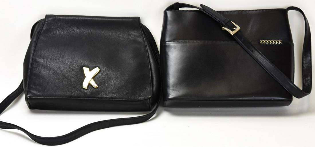2 Paloma Picasso Black Leather Handbags / Purses (1 of 9)