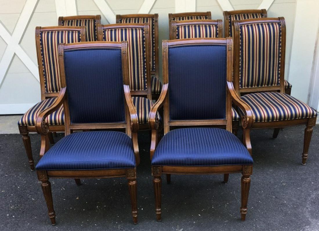 10 Louis XVI Style Custom Upholstered Dining Table (1 of 7)