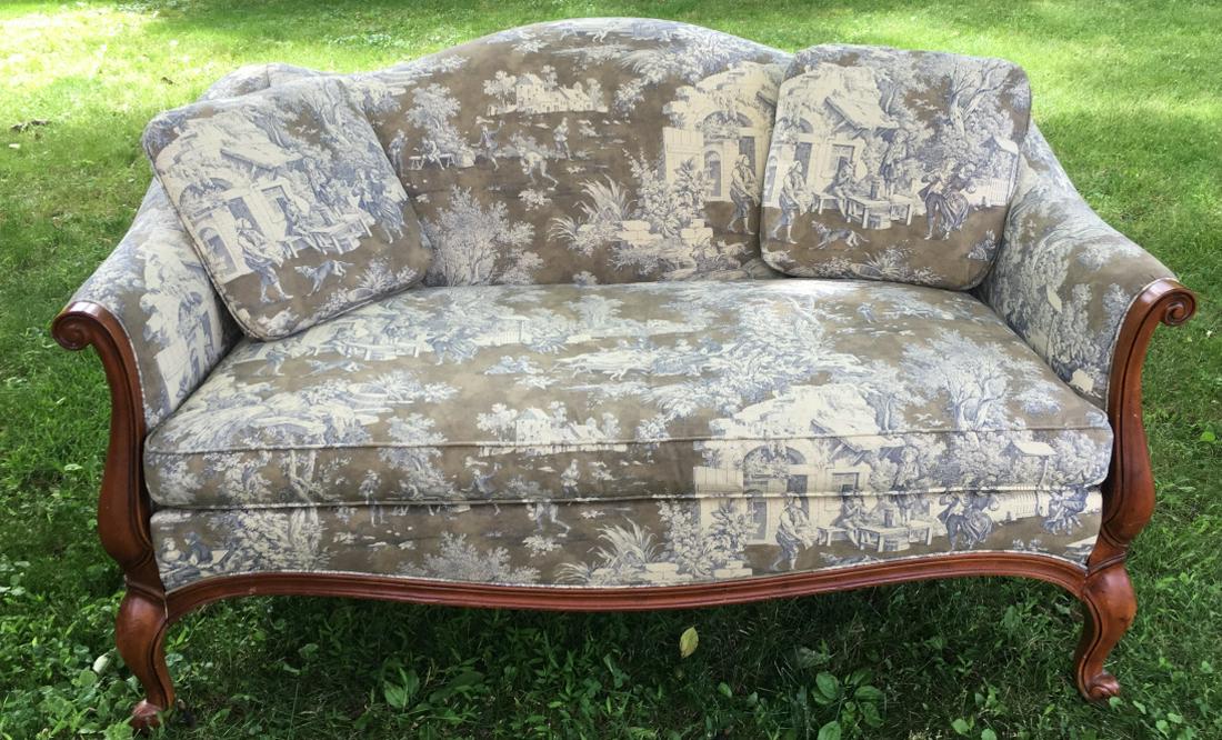 Hickory Chair Co Queen Anne Style Loveseat / Sofa (1 of 9)