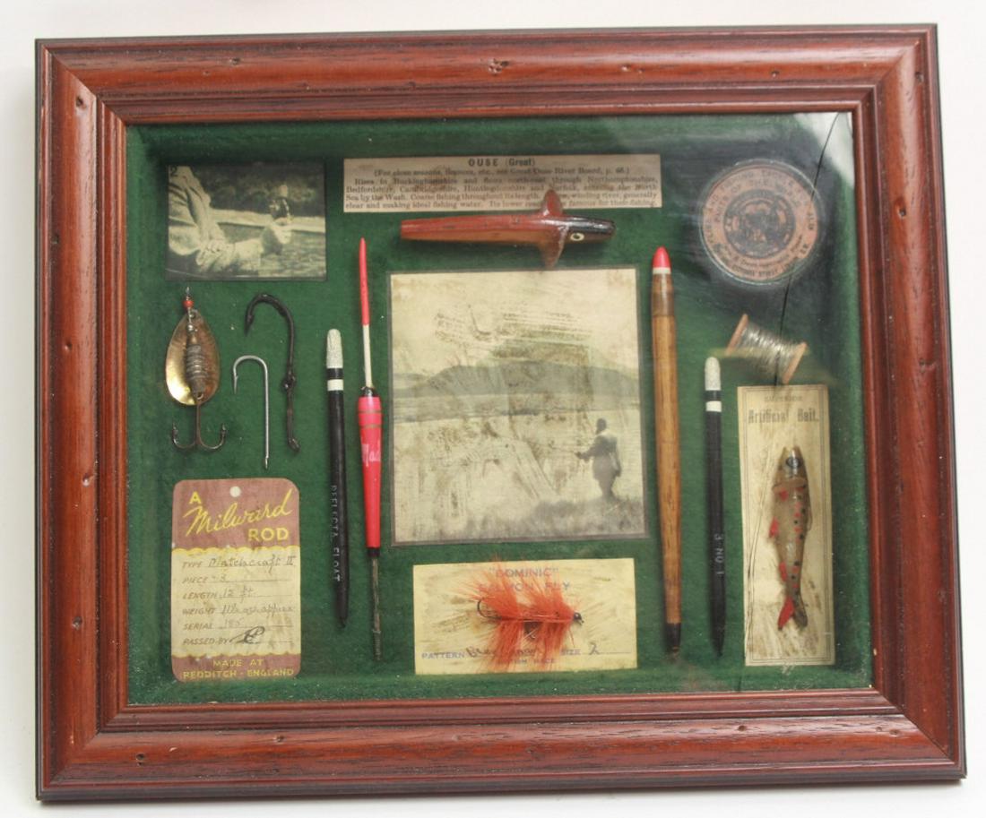 Vintage British Fly Fishing Themed HM Shadowbox (1 of 6)