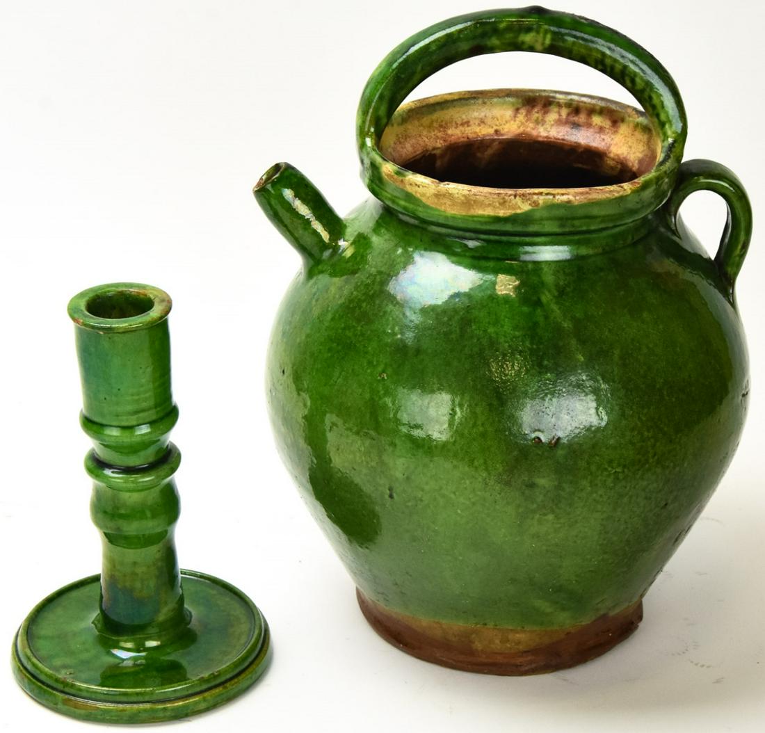 French Green Glaze Confit Provencal Pottery (1 of 10)