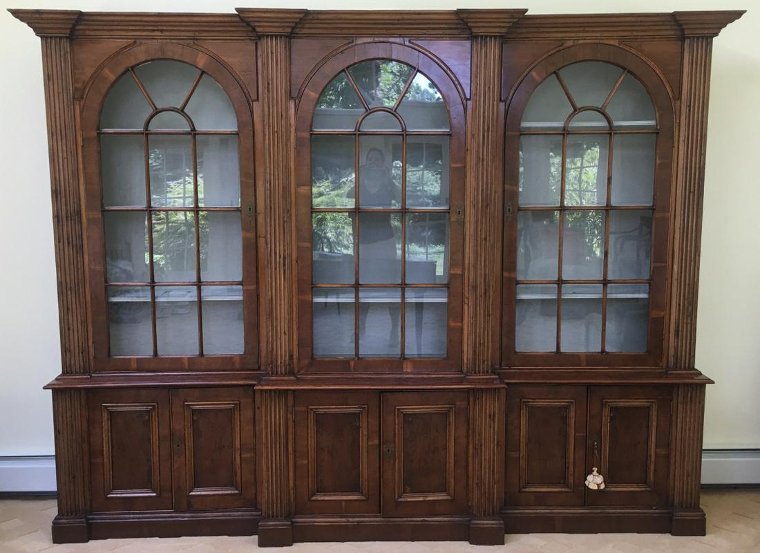 English Gothic Style Yewood Breakfront (1 of 5)