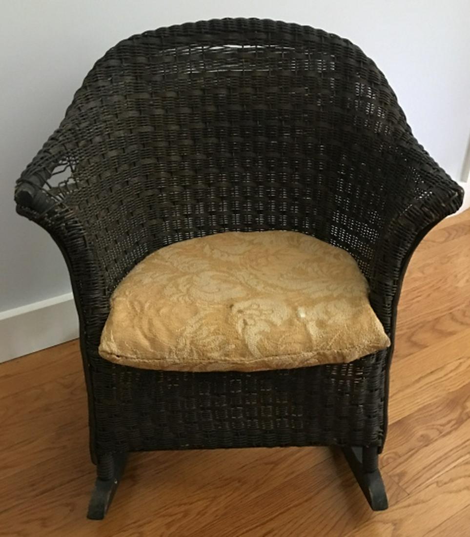 child size wicker chair