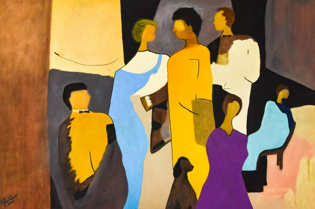 R. Sheldon Contemporary Oil Painting of Figures (1 of 9)