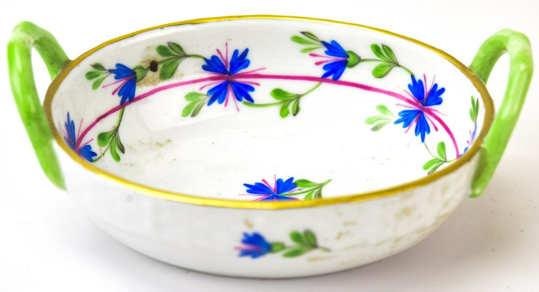 Hand Painted Herend Porcelain Basket Form Bowl (1 of 7)