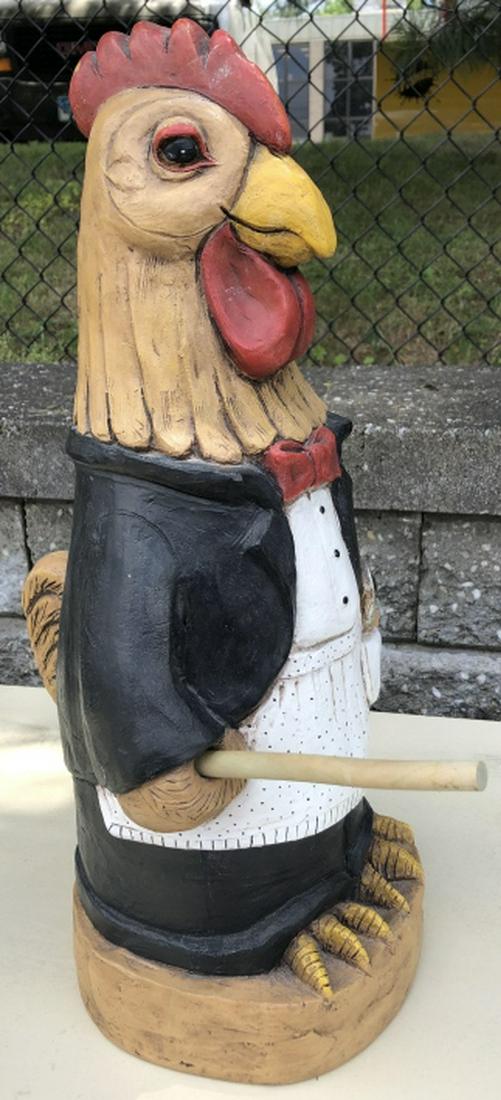 Large Figural Rooster Statue in Tux and Apron (1 of 3)
