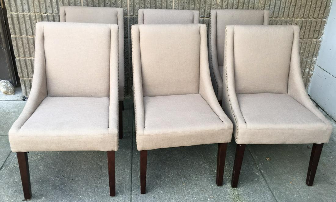 6 Contemporary Style Upholstered Dining Chairs (1 of 6)