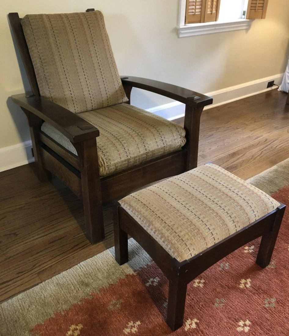 Stickley chair 2024 and ottoman