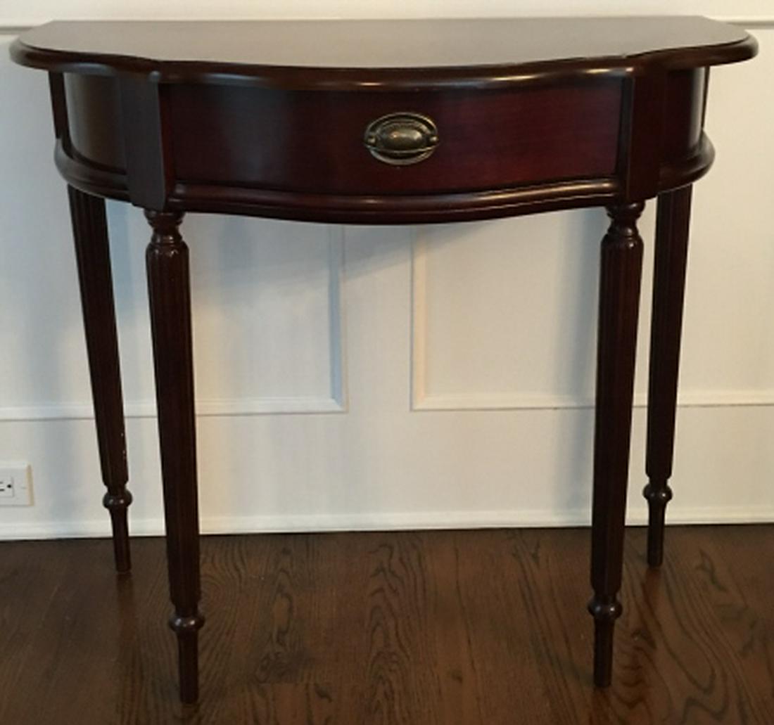Regency Style Serpentine Front Console Table (1 of 4)