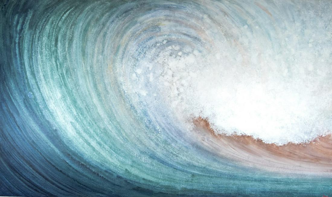 Rosamond Berg "Inner Wave" Painting on Canvas 1990 (1 of 9)