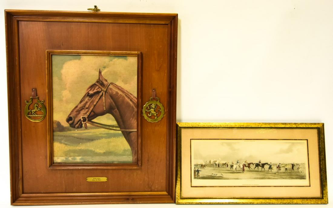 Ascot Heath Lithograph + Whirlaway Derby Plaque (1 of 10)