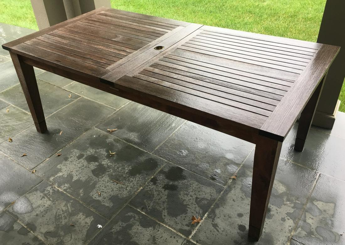 Frontgate Contemporary Teak Outdoor Dining Table (1 of 7)