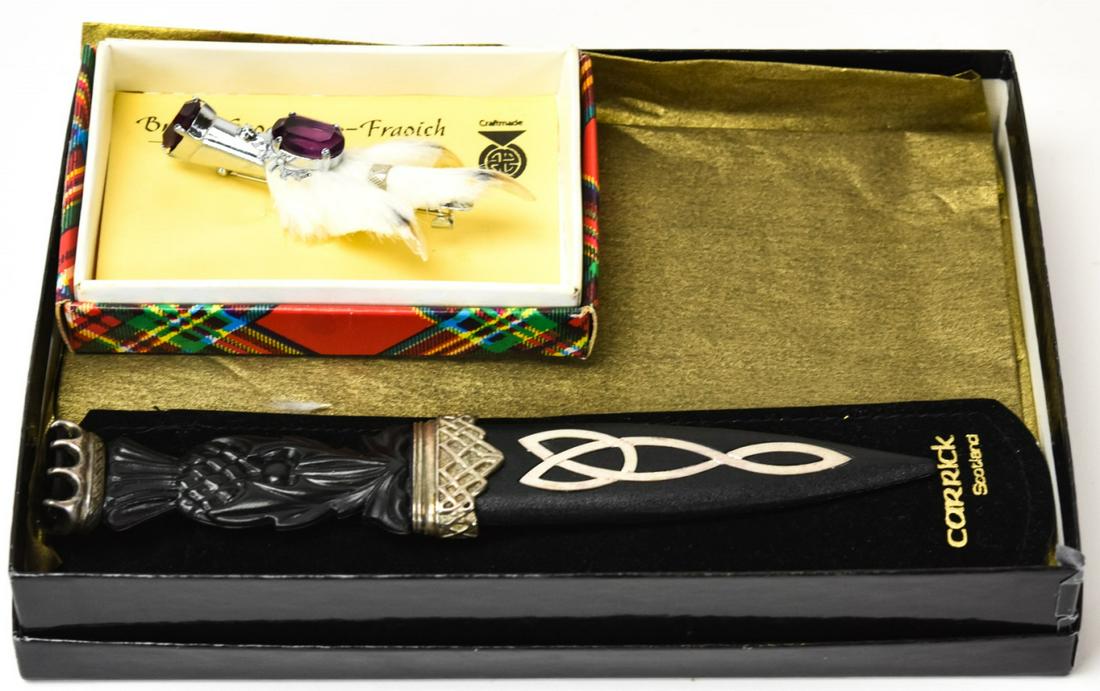 Scottish Kilt Pin Grouse Foot + Sgian Dubh Blade (1 of 9)