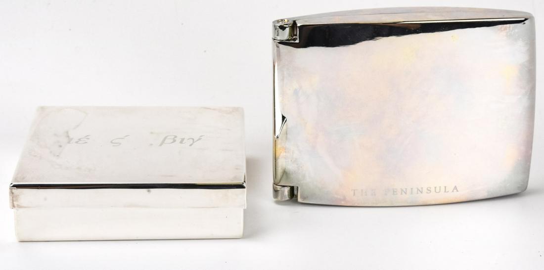 Greek Silver Plate Box & Peninsula Silver Plate: Greek Silver Plate Box & Peninsula Silver Plate Frame. With original boxes.