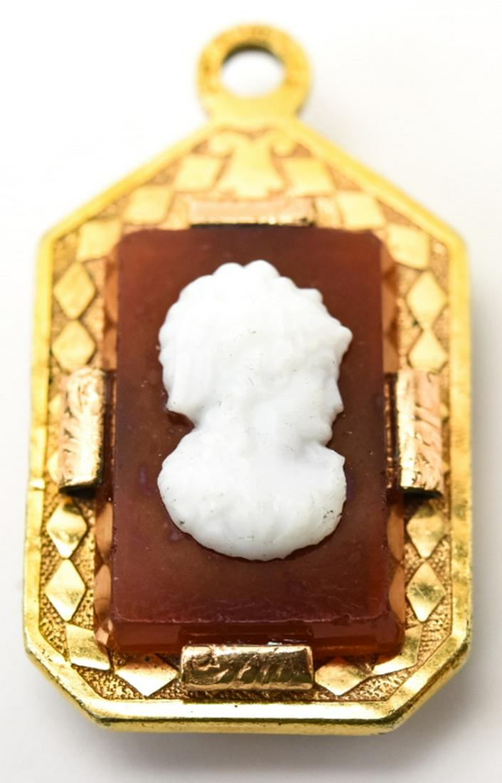 Antique 19th C Gold Filled Double Sided Pendant (1 of 5)