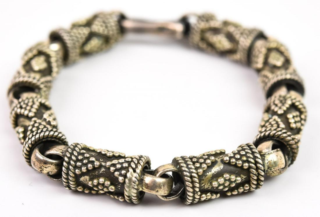 Vintage Heavy Sterling Silver Panel Bracelet (1 of 7)
