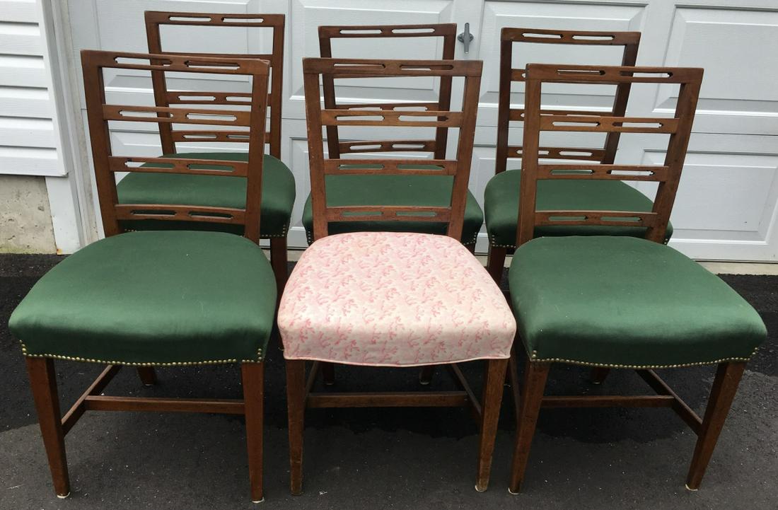 6 Sheraton Ribbon Back Dining Chairs (1 of 5)