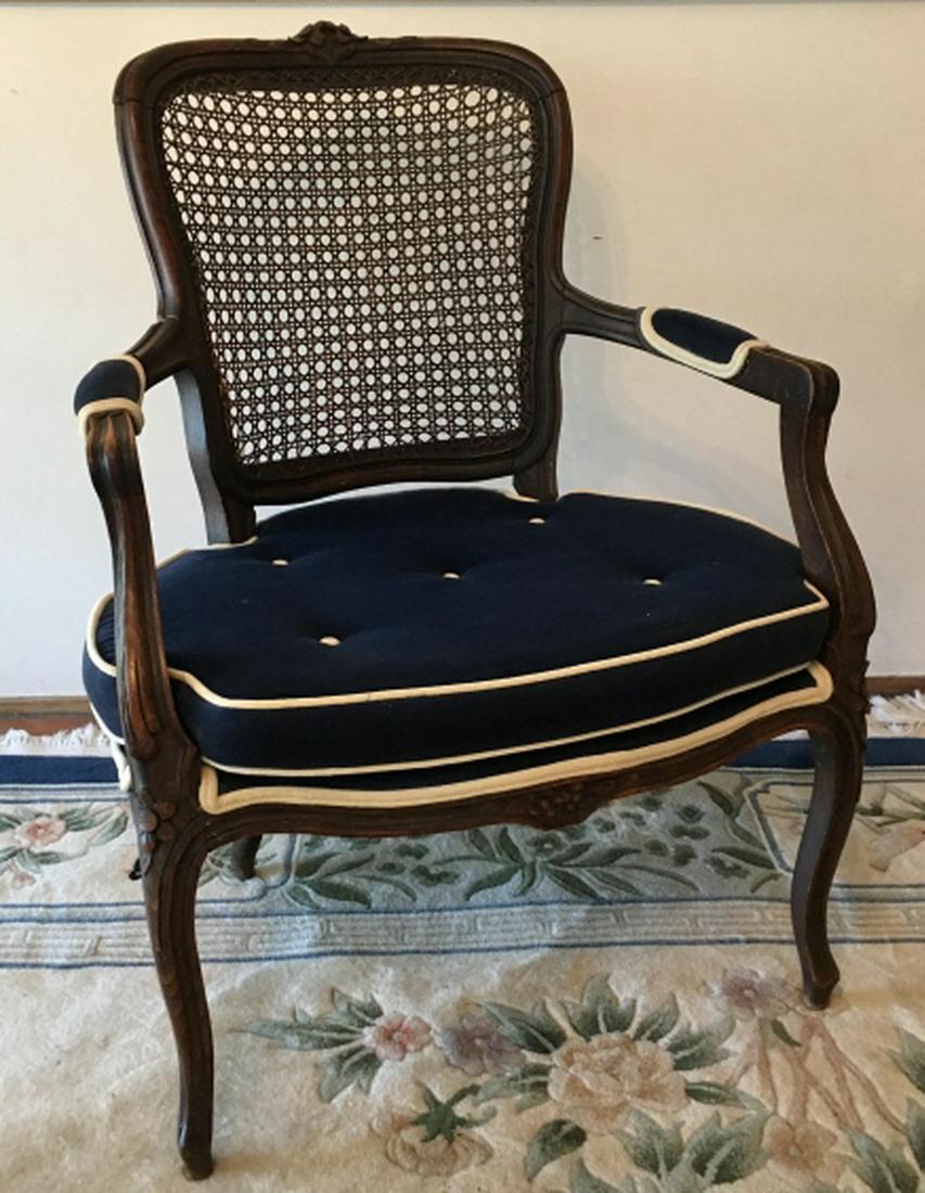 Antique French Provincial Style Caned Arm Chair (1 of 6)