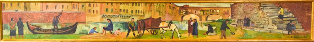 Rudolfo Marma Oil on Board "Pensiero A Venezia" (1 of 9)