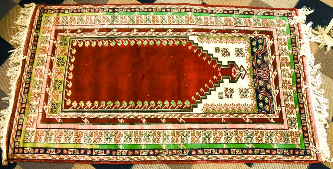 Hand Knotted Wool Tibetan Prayer Rug (1 of 9)