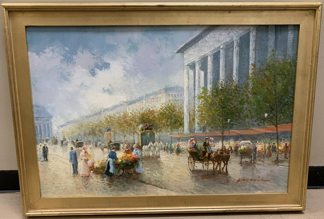 French Impressionist Style Oil on Canvas Painting (1 of 4)