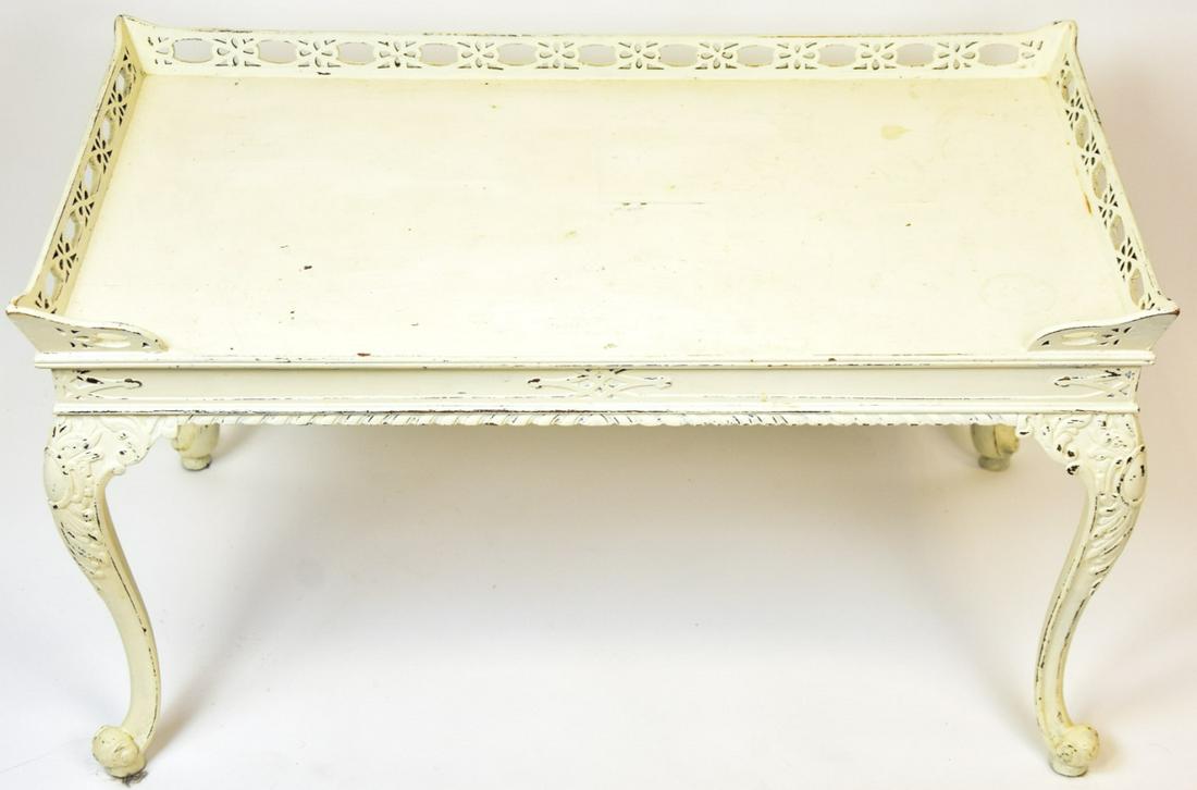 French Provincial Style White Washed Coffee Table (1 of 10)