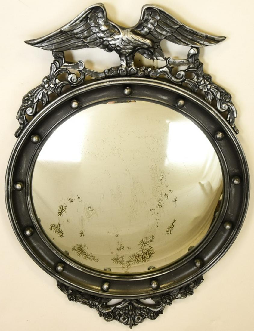 Custom Silver Paint Antique American Eagle Mirror (1 of 8)