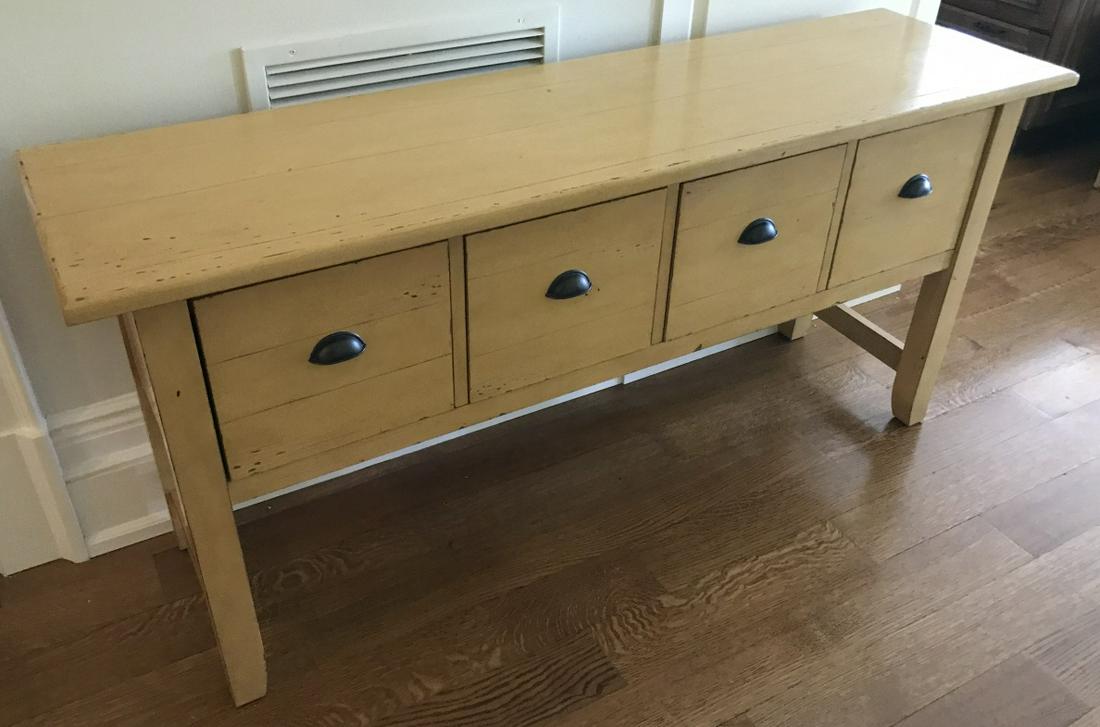 Contemporary Painted Console Cabinet w Drawers (1 of 5)