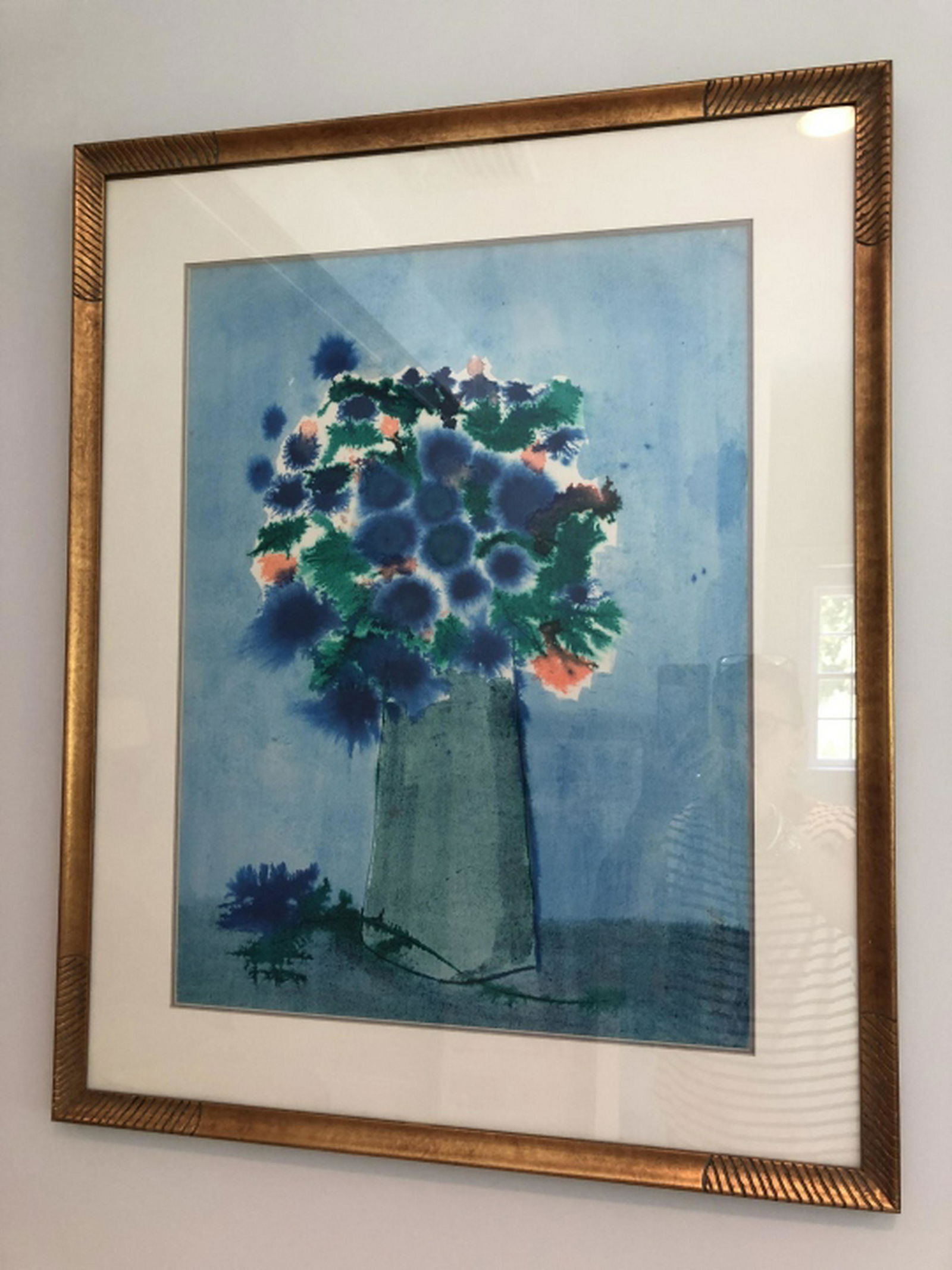 Russ Elliott Framed Floral Watercolor Signed (1 of 4)