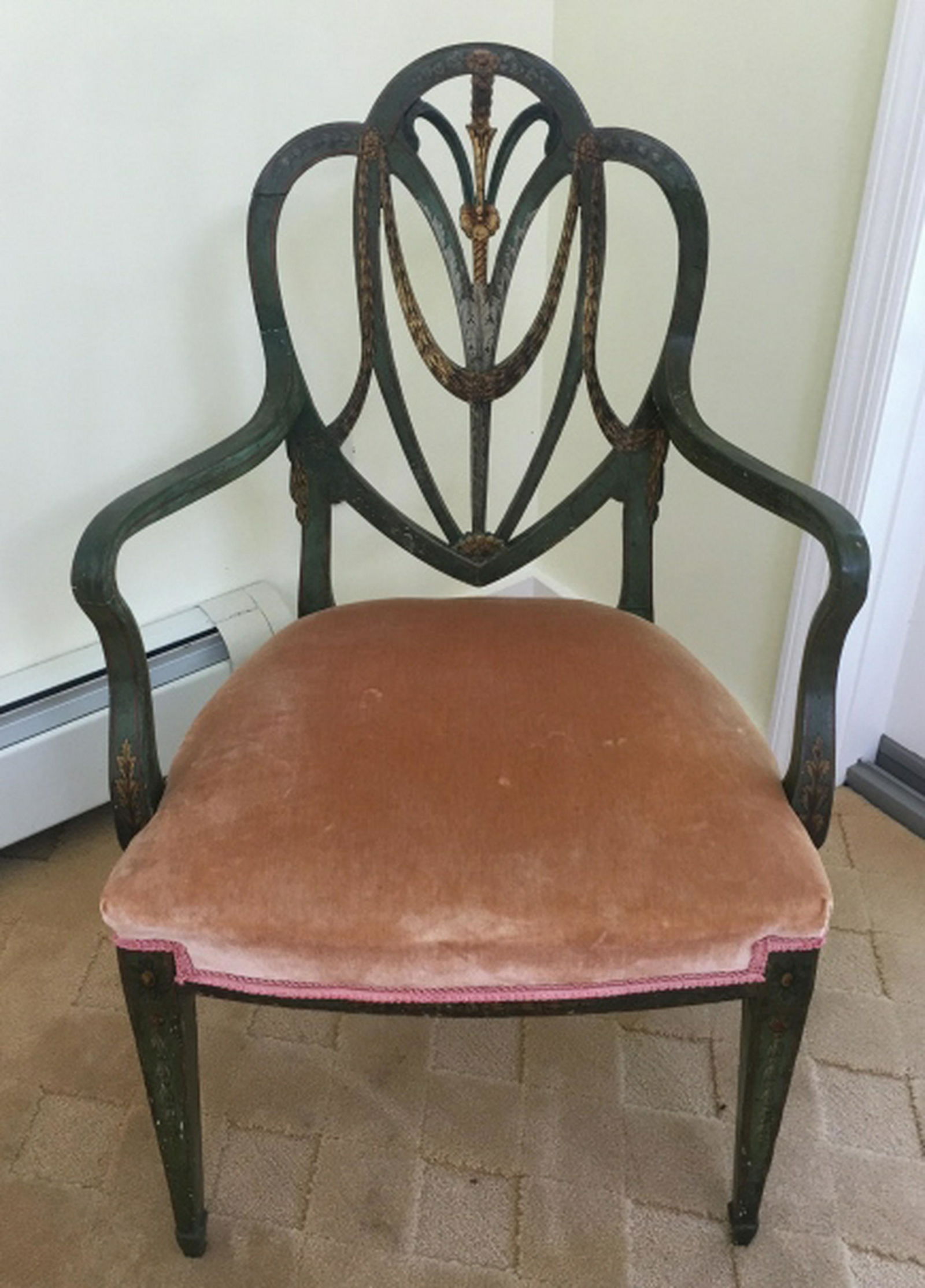 Sheraton Style Shield Back Form Armchair (1 of 4)