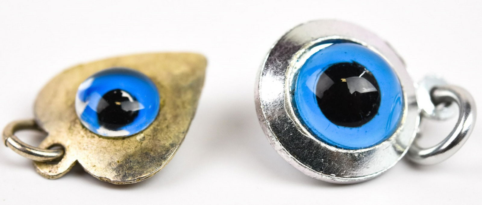 Two Vintage Sterling Silver Evil Eye Pendants (1 of 5)