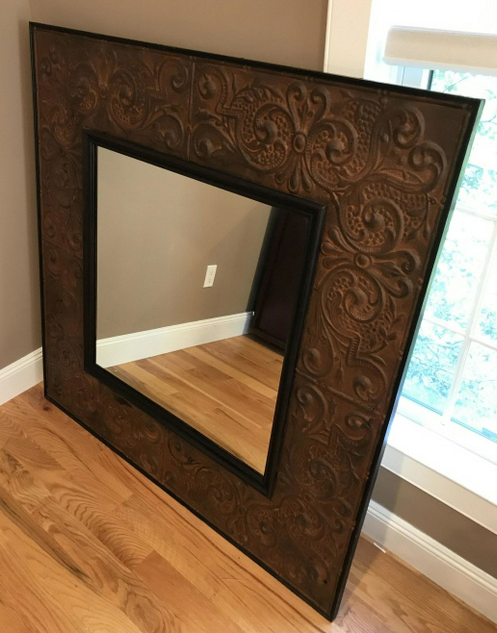 Pressed & Painted Tin Wall Mirror (1 of 3)