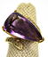 Estate 14kt Yellow Gold Amethyst Diamond Ring