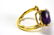 Estate 14kt Yellow Gold Amethyst Diamond Ring - 5