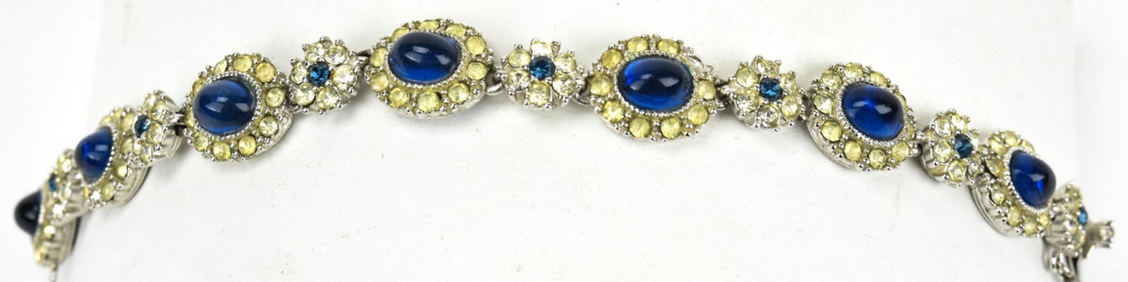 Vintage Ciner Faux Diamond Faux Sapphire Bracelet (1 of 7)