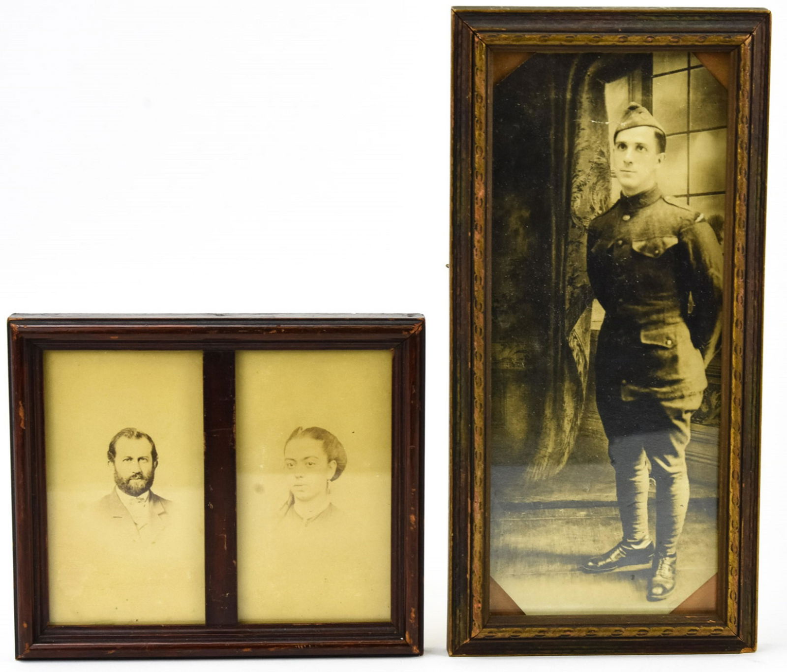 Two Antique Photos - Portraits & Soldier (1 of 8)
