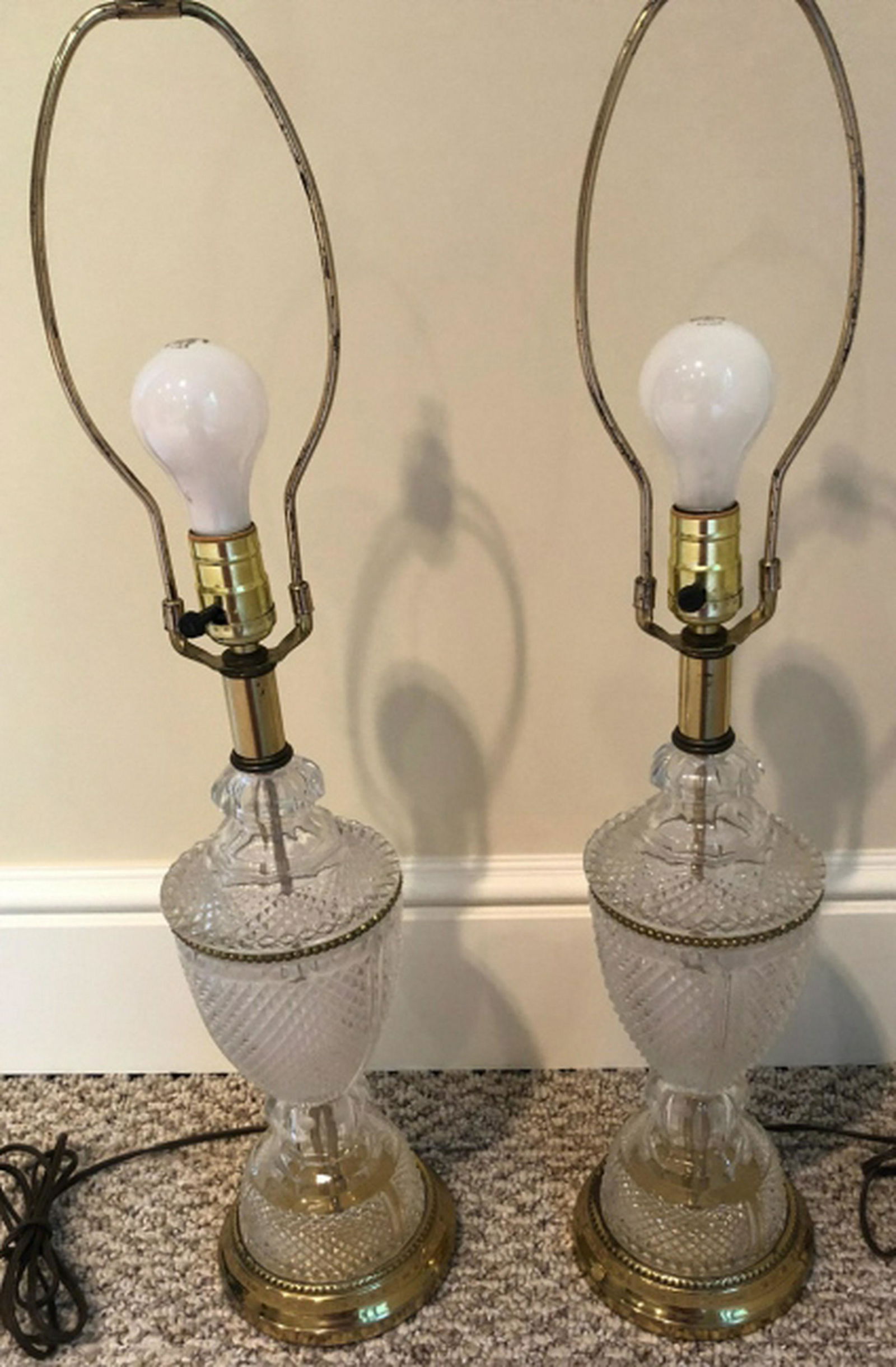 Pair of Waterford Cut Crystal Table Lamps (1 of 5)