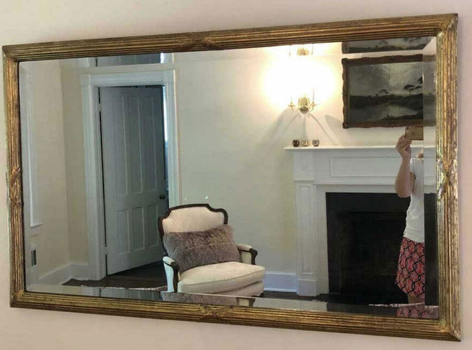 Gilt Beveled Rectangular Mirror