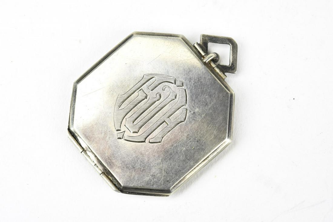 Antique Art Deco Sterling Silver Locket Pendant: Antique Art Deco Sterling Silver Locket Necklace Pendant. Measures 1.75 inches in length. Hallmarked F&B for Foster & Bailey Providence, RI 1878 -1898.