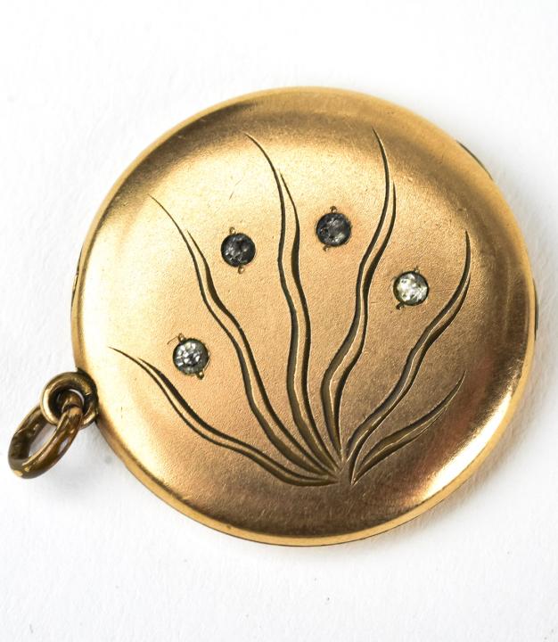 Antique 19th C Victorian Locket Necklace Pendant: Antique 19th C Victorian Locket Necklace Pendant. Measures 1.5 inches in length with bail.