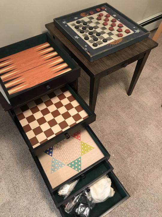 Two Games Tables w Associated Pieces (1 of 6)