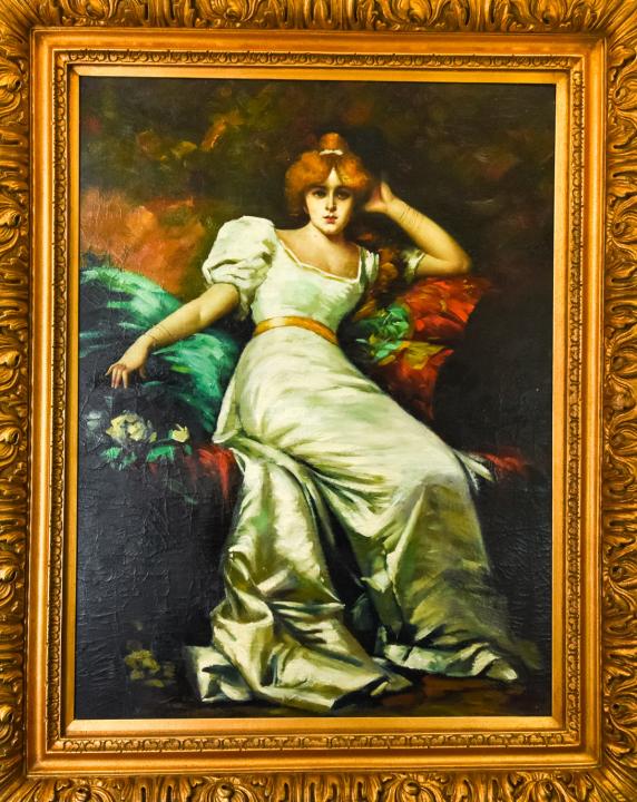 Pre-Raphaelite Style Enhanced Giclee of a Maiden (1 of 10)