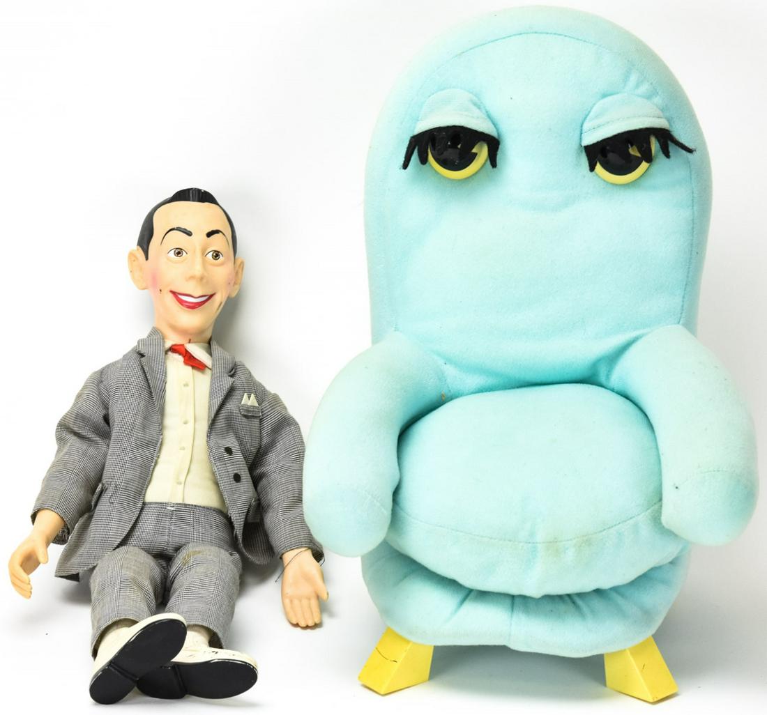 Vintage Pee Wee Herman and Chairr Puppet: Vintage Pee Wee Herman and Chairr Puppet. 16 inches tall.