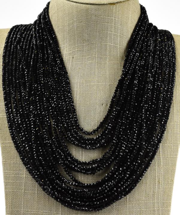 Handmade Multi Strand Necklace Faceted Spinel (1 of 7)