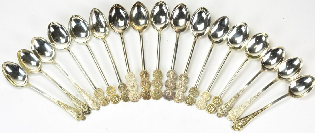 Collection of Chinese / Asian Export Silver Spoons (1 of 10)