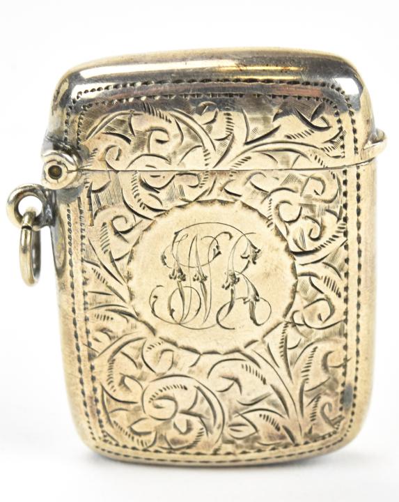 Antique English Sterling Silver Vesta Case (1 of 4)